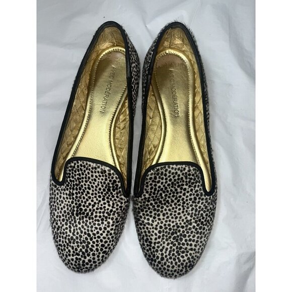 Avec Moderation Made in Italy Calf Hair Loafers Flats Spotted US Size 7.5-8 - Picture 3 of 11